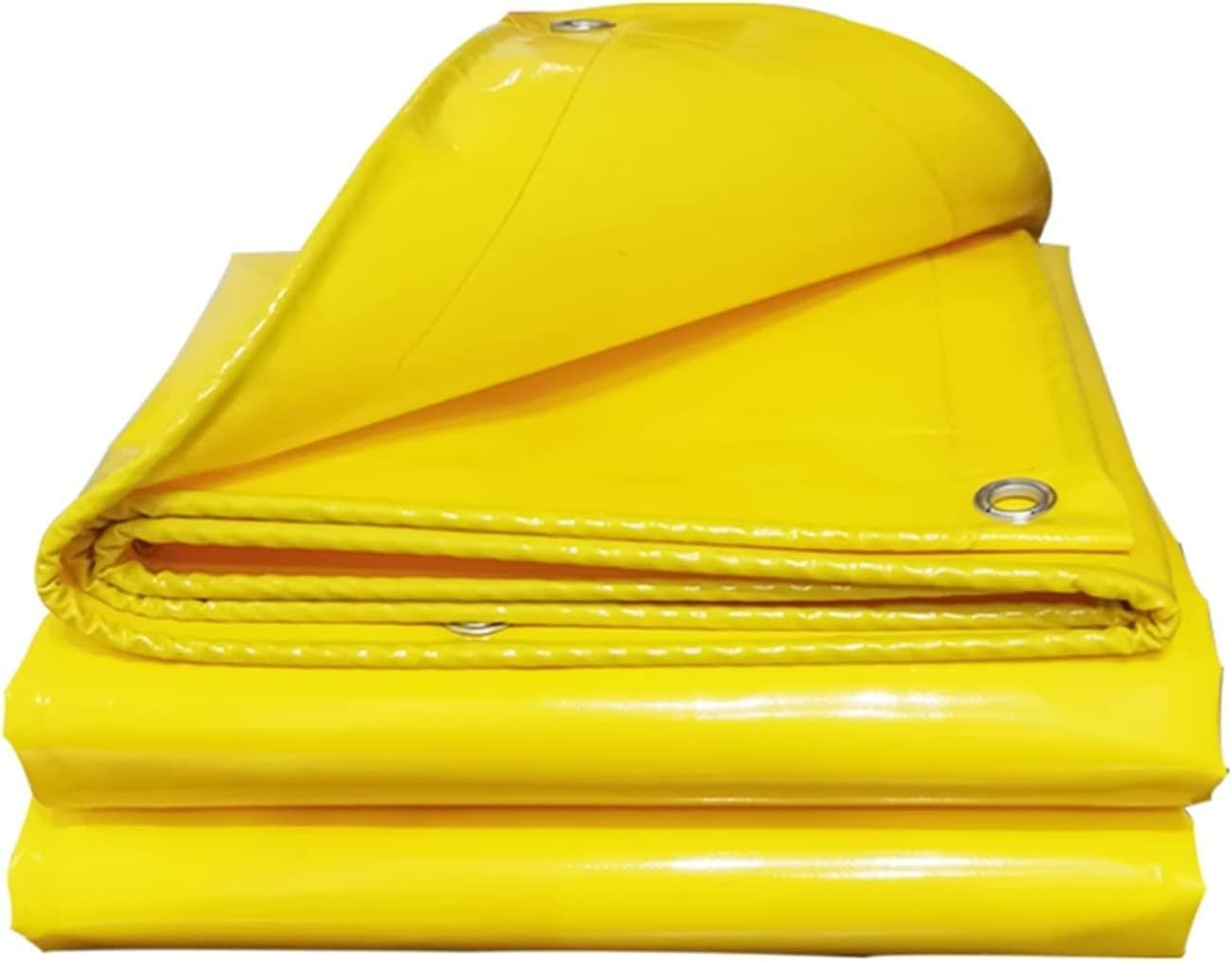 CLassiC Eco Friendly Bags Smile 9Ft X 6Ft Tarpaulin 120 GSM Virgin Hdpe Sheet Tirpal Tadpatri Tharpai Thadika Waterproof Yellow Extra Strong, Reinforced Eyelets, Uv Resistant (9X6)