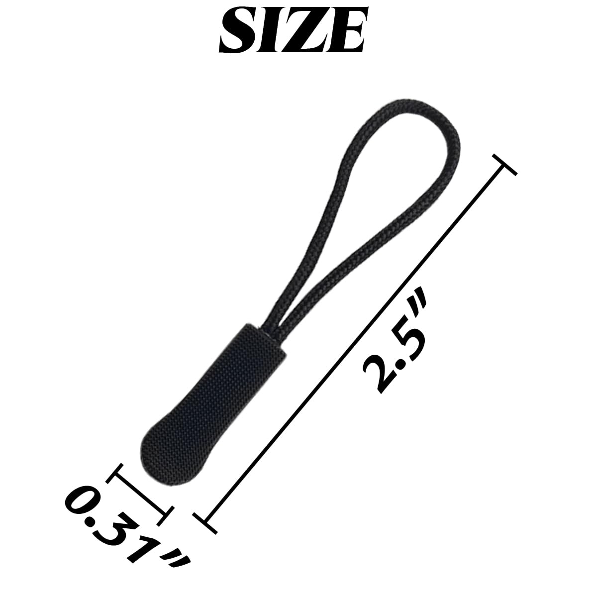 DYZD Durable Zipper Pulls Zipper Tab Zipper Tags Cord Pulls - View #3