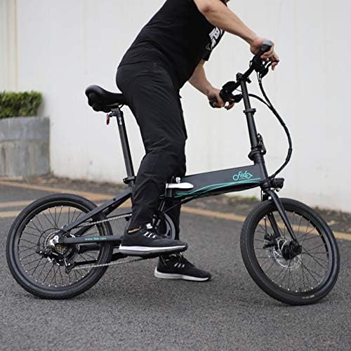 Amesii123 Folding E-bike D4S 20'' 250W Motor 10.4Ah Electric Bike Pedal Assists Bicycle for Adults Teens Outdoor Cycling Travel Black