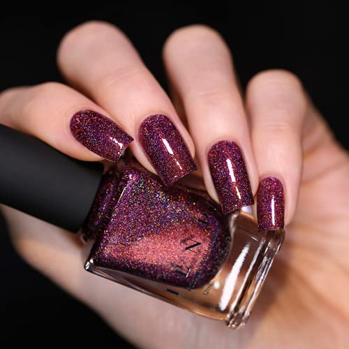 Image of ILNP Broadway - Saturated Wine-Red Ultra Holo Nail Polish