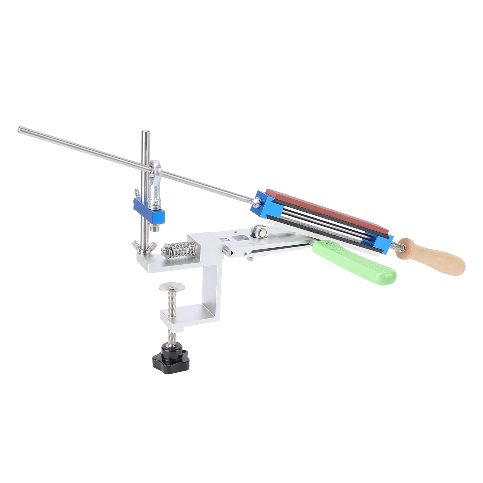 de Afilado Guiado con Piedra de Afilar Profesional para Cuchillas Cocina y Exteriores, Afilador Cuchillas Aleación Aluminio Alta Resistencia para Principiantes y Expertos