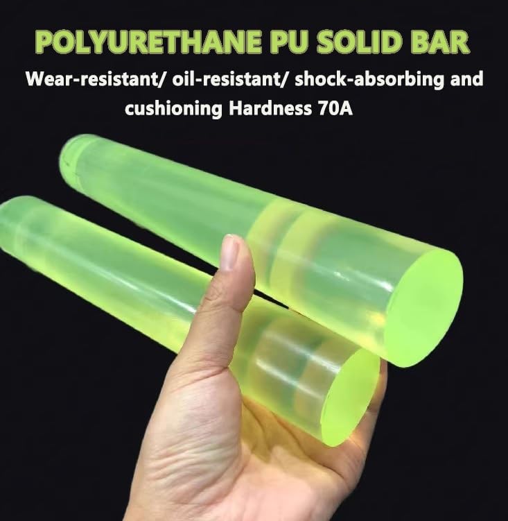 Polyurethaan staaf, 500 mm lengte Hoge kwaliteit doorschijnende PU-staven Bouwmachines PU-kunststof staaf, buitendiameter: 10 mm-50 mm polyurethaan staaf (Size : Dia18mm