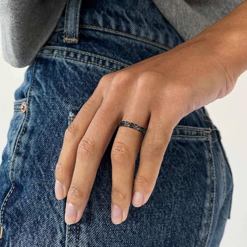 ChicSilver 925 Sterling Silver Celtic Knot Eternity Wedding Band for Women, 4 mm Wide, Size 4-12 (with Gift Box)3