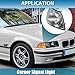 A ABSOPRO Clear Turn Signal Light Lamp Durable Front Left Right Side Corner Signal Light for BMW E36 3 Series 1992-1998 Plastic Metal Silver Tone (Set of 2)