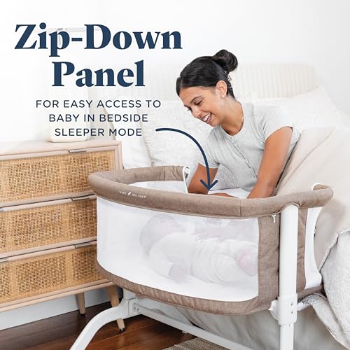 Image of Baby Delight Beside Me Serenity Bassinet, Mocha Tweed