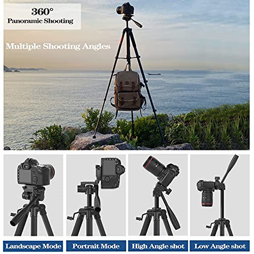 Kingjoy 75" Camera Tripod For Canon Nikon Cell Phone Tall Tripod With Wireless Remote Travel Bag Phone Tablet Holder Compatible With Dslr Cameras, Cell Phones, Projector, Binocular, Spotting Scopes #TOP1