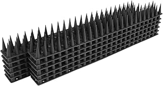 12PZ Dissuasori Piccioni Plurispillo Plastica, Chiodo per Uccelli da Giardino, per Passeri, Piccioni, Gatti, Scoiattolo e Altri Animali, per Balcone, Davanzali, Tetti e Giardino. (nero)