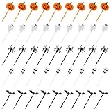 100 PCS Halloween Picks Plastic Halloween Party Cupcake Toppers Appetizer Picks