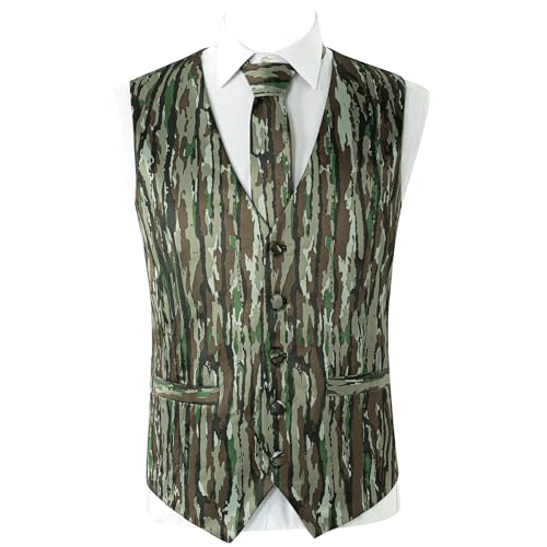 Men's 3-Piece Suit Slim Fit Suit Print Jacket Single Button Banquet Prom Wedding Suit Jacket Vest Pants Set4