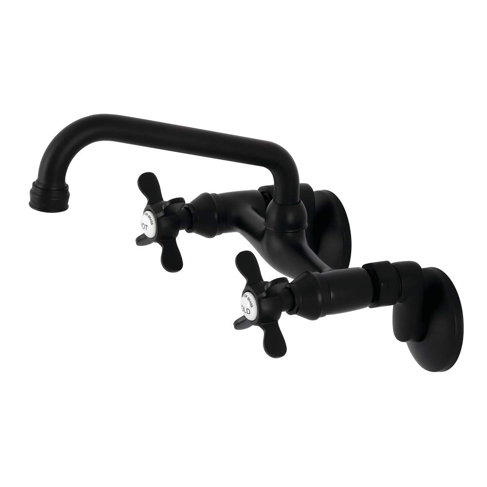 Kingston Brass KS113MB Grifo de Cocina Ajustable de 6 Pulgadas, Matte Black