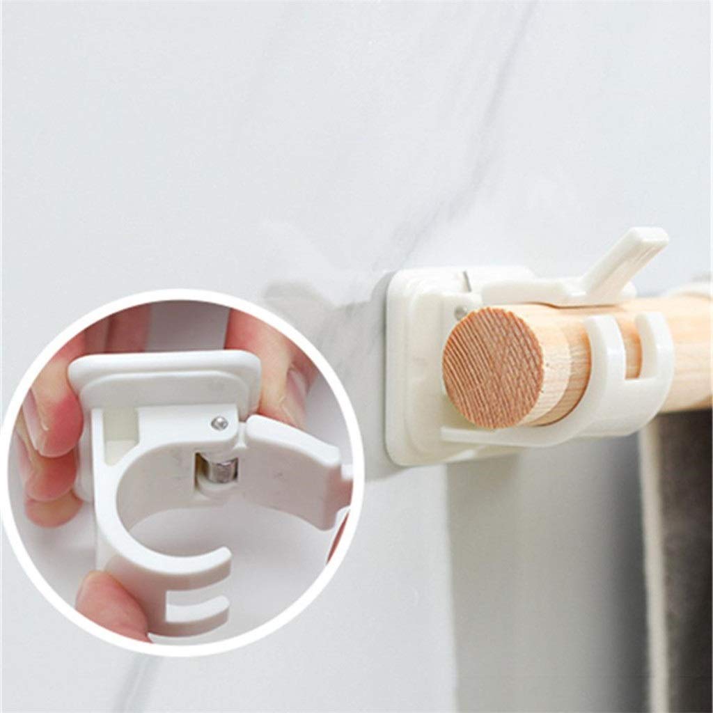 2 Pièces Crochets Auto-adhésifs Support De Tringle À Rideau Mural Tringle À Rideau De Douche Pince Fixe Suspendue Support Accessoires De Salle De Bain À La Maison