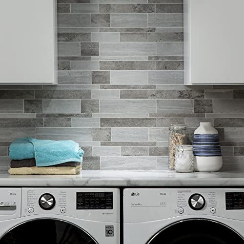 Aspect Peel And Stick Collage Tile In Mixed Gray Corridor (15 Sq Ft Kit) #TOP2