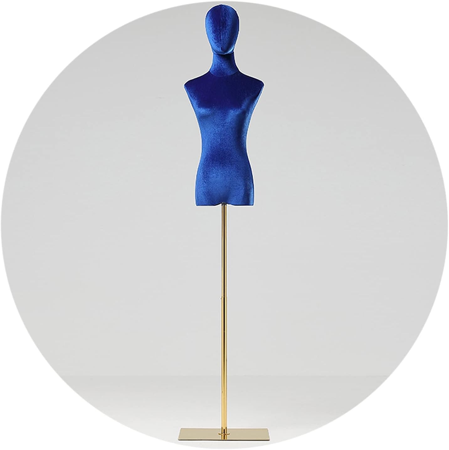 ITOSUI Royal Blue Armless Female Mannequin Torso with Metal Stand, Size M Dress Form for Clothing Display, Perfect for Retail Stores & Fashion Showcases