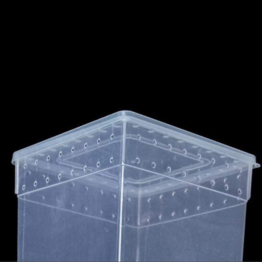 OMEM Hábitat portátil de terrario de reptiles para mini casas de mascotas, agujeros transpirables, contenedor apilable (extra H)