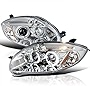 Spec-D Tuning LED Chrome Housing Clear Lens Projector Headlights Compatible with 2006-2008 Mitsubishi Eclipse, 2009-2011 Mitsubishi Eclipse, Left + Right Pair Headlamps Assembly