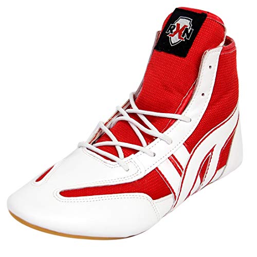 Image of RXN Men's Faux Leather Wrestling Shoes with Rubber Sole for Training