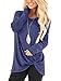 YOINS Damen Tshirt Oberteile Pulli Langarmshirt Rundhals Ausschnitt Hemd Sweatshirt Lose Asymmetrisch Jumper Bluse Tops