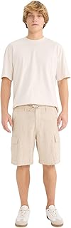 DeFacto mens Young Woven Bottom Regular Cargo Short Bermuda D9910AX Shorts