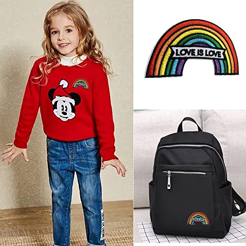 Obokata Iron On Patches, Gay Pride Lgbt Rainbow Embroidered Patch, Love Is Love Colorful Sew On Patch Applique Diy Accessories For Jackets, Clothes, Hats, Backbags, Clothing & Jeans. #TOP2