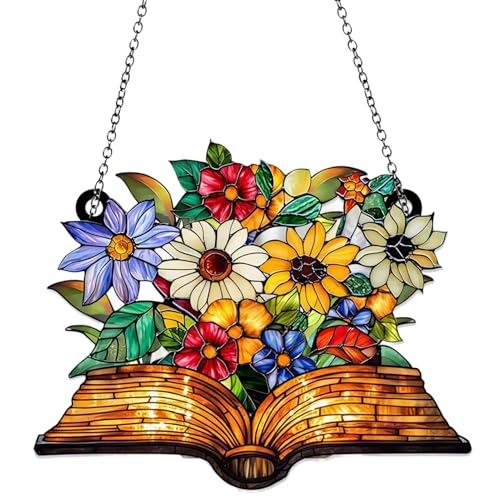 Buchblume Sonnenfänger, Farbe Acryl Hängedeko Fenster, Stilvolles...