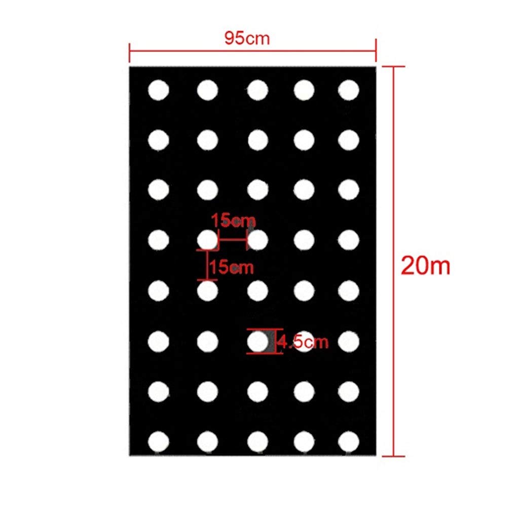 WGD Dimo Greenhouse Perforated Mulch, Weed Control Agriculture Film, Breeding Mulch Veg Patch for Tomato Strawberry Growth Punch 4.5cm Hole, 1pcs (Color : 0.95x20m)