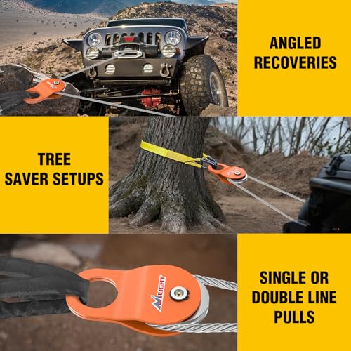 Image of Nilight 10 Ton Winch Snatch Block Towing Pulley Blocks 22,000 LBS Capacity, Winch Hook Accessories, Heavy Duty Offroad Recovery Accessory for Truck, Tractor, ATV & UTV