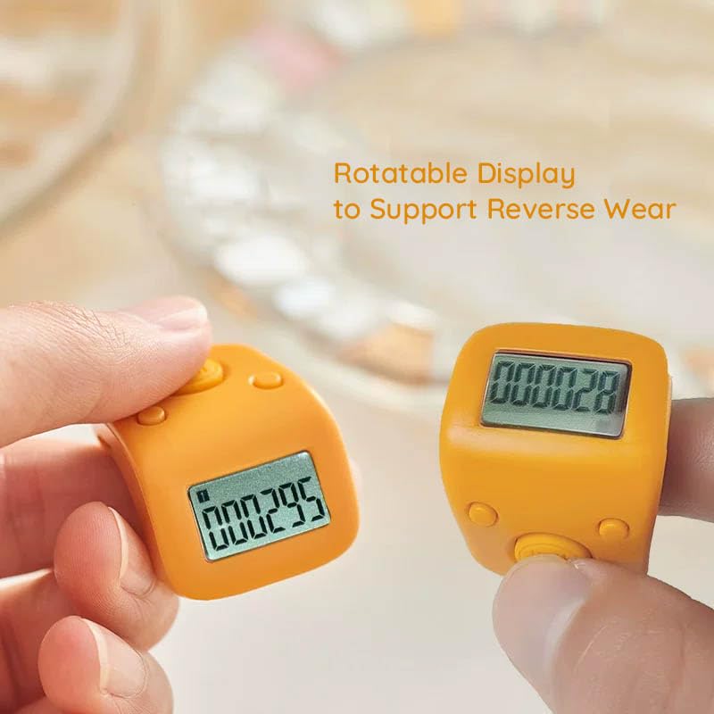 Image of Rechargeable Silent Finger Counter 6 Channels Digital Tasbih Tally Clicker with LED for Prayer Knitting Sports Gift