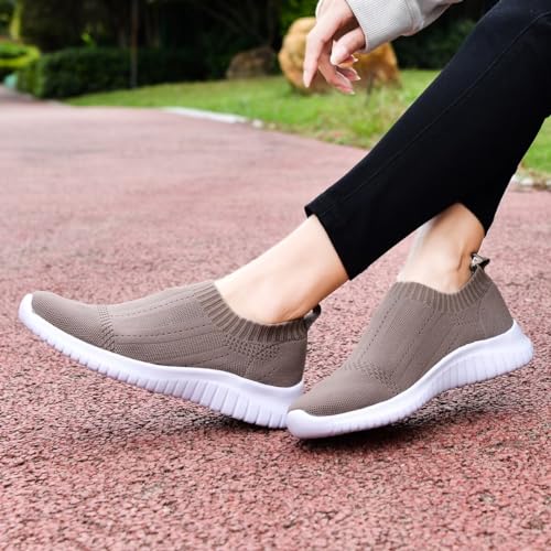 Image of konhill Women's Casual Walking Shoes Breathable Mesh Work Slip-on Sneakers