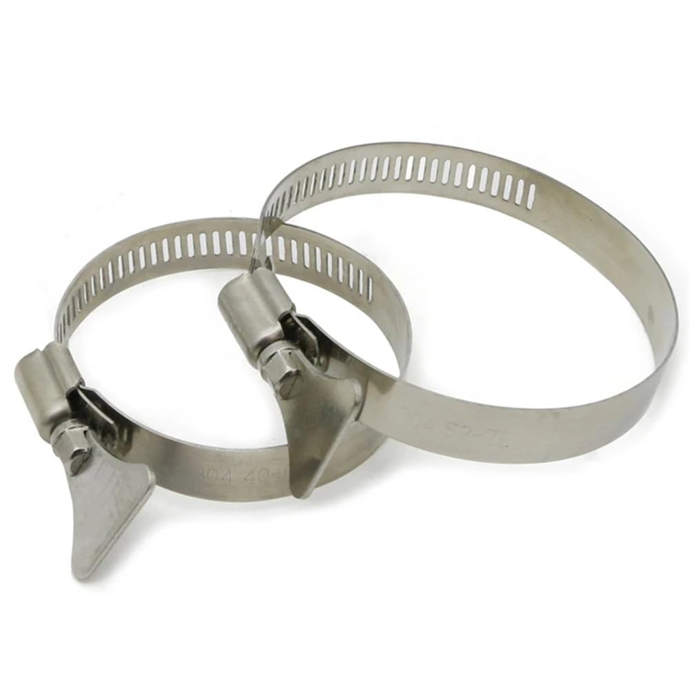 Morsetto per tubo dell'acqua in acciaio inossidabile 304 Morsetto per trachea Morsetto di bloccaggio fisso con maniglia Cerchio per gola Cerchio per tubo a torsione manuale Tubo per olio, 155,178 mm (