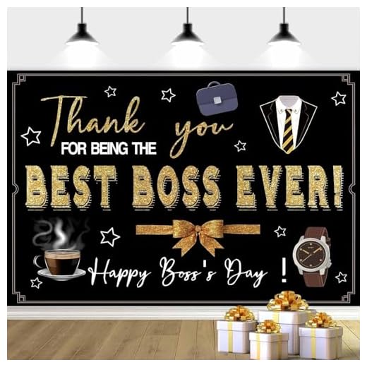 Best Boss Ever Backdrop for Celebrations