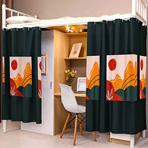 Bunk Bed Canopy Bed Privacy Curtains Loft Bed Shading Tent Dustproof Blackout Canopies for Kids Girls Students Dorm Home (2, Sun 1.35M x 2M)