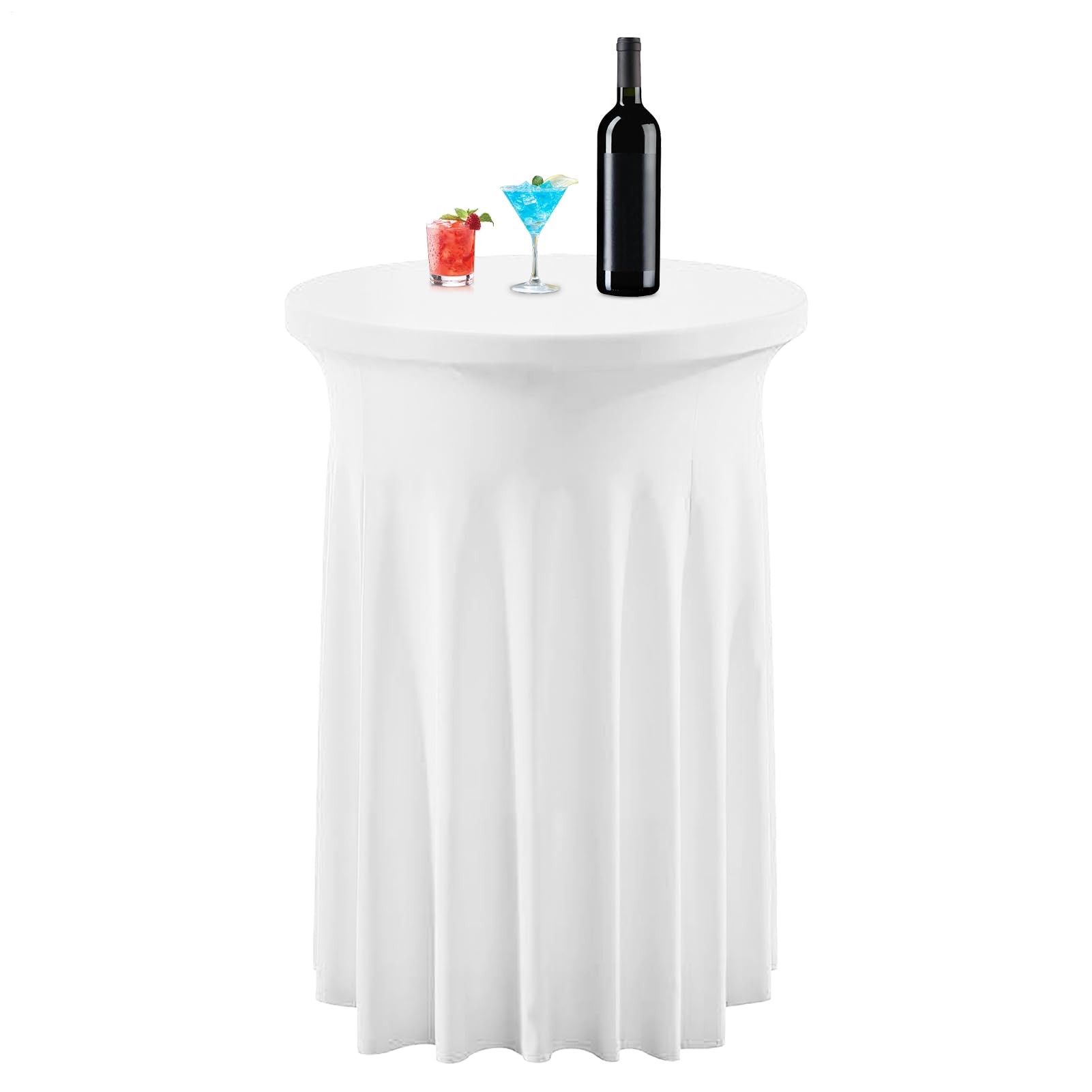 Nappe pour table cocktail haut de gamme et housse festive ajustée