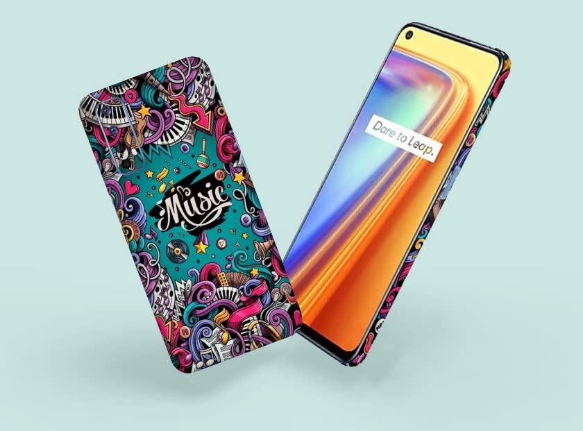 Image of Music Skin Back Protector Film Ultra Thin Scratch Resistant Vinyl (Not Case and Cover) for Realme 7