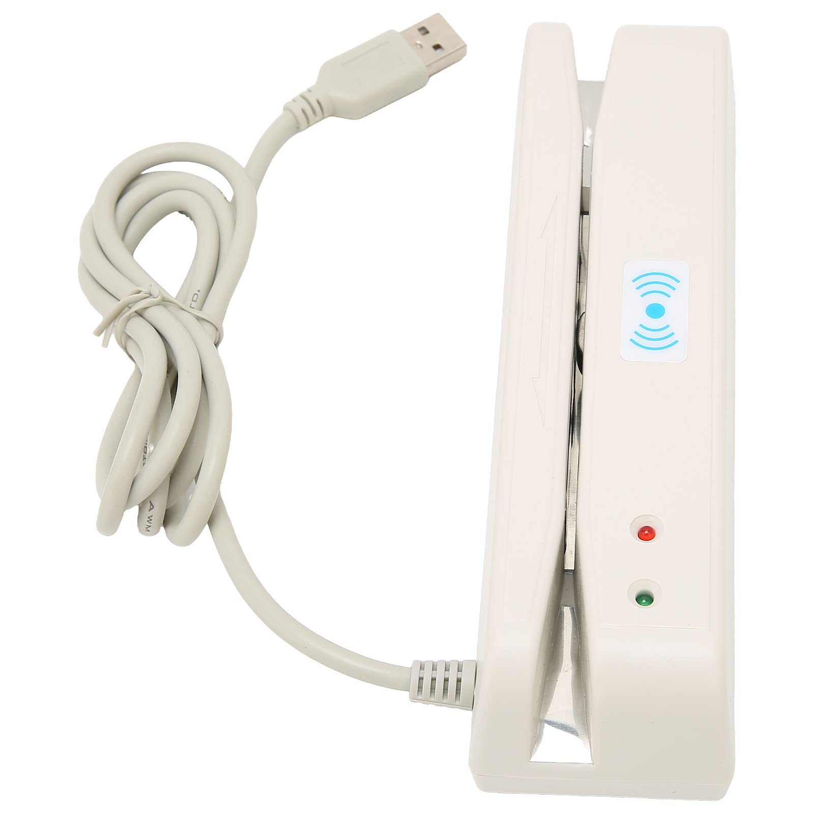 Lector de Tarjetas de Crédito para Bancario, Centro Comercial, Lector de Tarjetas de Crédito MSR-400 con Interfaz USB/zumbador, Escáner de Tarjetas de Banda Magnética