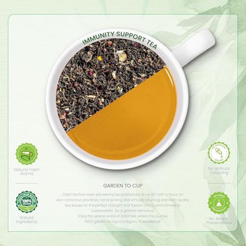 Image of Dabri Immunity Support Tea Bags 16 Pyramid Dip Tea Bags|Pack of 2 x 16 Bags Each|Rich Antioxidant|Pure Natural Organic Blend|Builds Immunity, Detoxifies, Boosts Metabolism & Aids Digestion