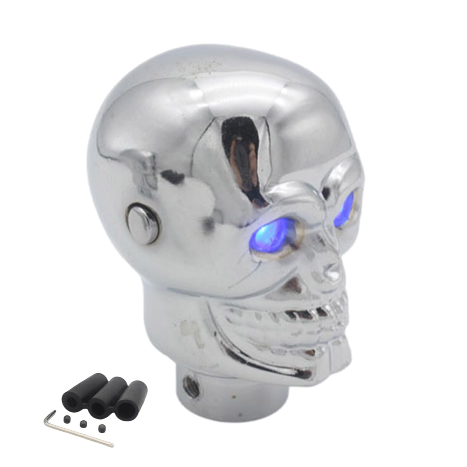 Hsioluted Blue Unique Skull Head Stick Car Gear Shifts Knob Manual Transmission Lever Shifter Lever Car Interior Enhancement Adjustable Light Shifter