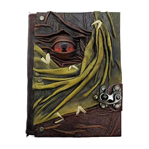 Handmade Genuine Leather Notebook Grimoire Spellbook journal sketchbook with 130 Pages Cover