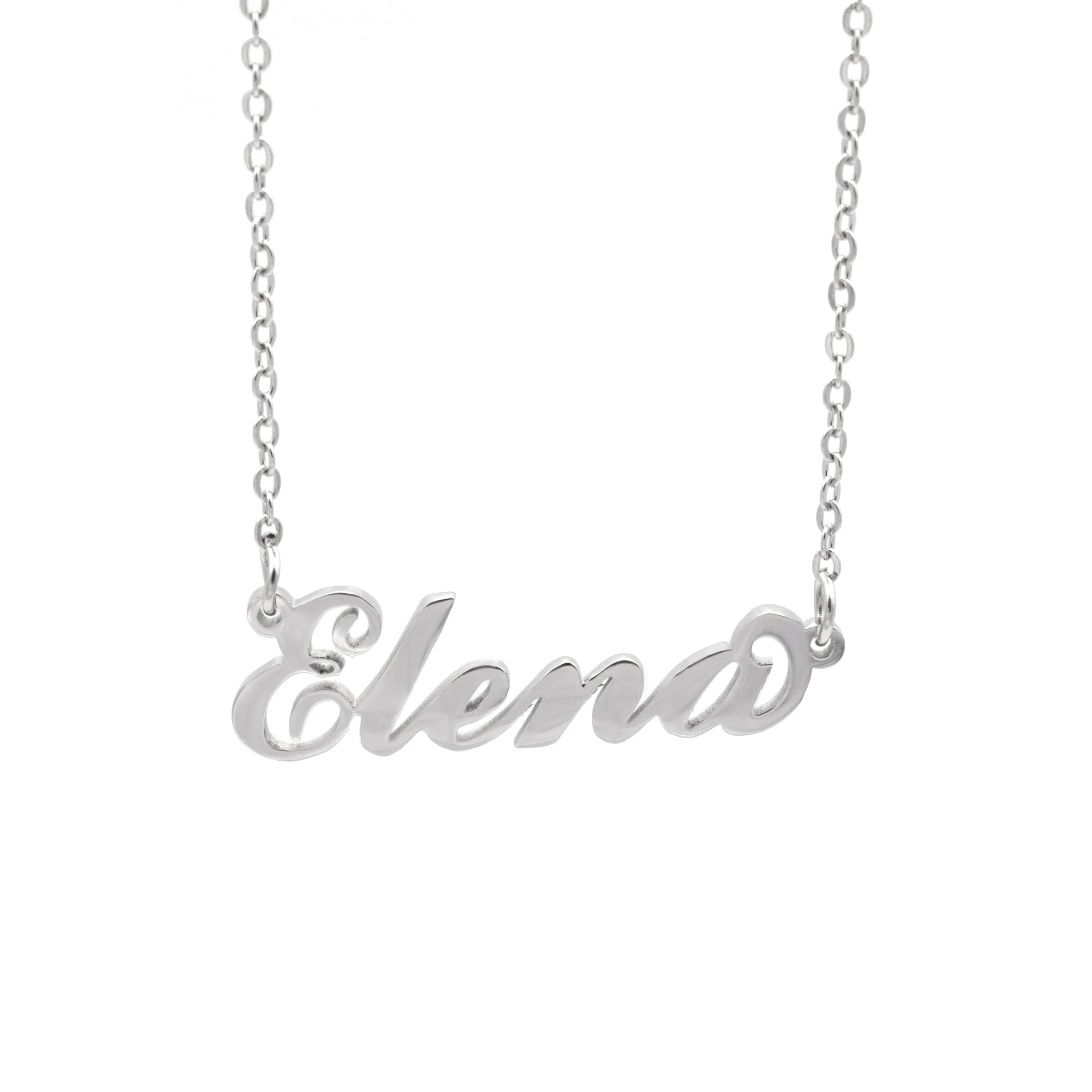 Colours & BeautyCollar Mujer Personalizado con Nombre de Acero | Collar Personalizado Con Nombre | Joyas con Nombre: Colgantes Personalizados y Cadena Ajustable Fina a óvalos