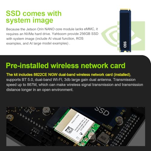 Image of Yahboom Jetson Orin Nano 8GB SUB Developer Kit Support Super Based on Module with 256GB SSD Acrylic Case ROS2 Ubuntu22.04(Orin Nano 8GB SUB Basis Kit)