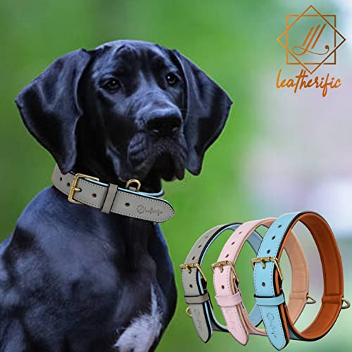Leatherific - Genuine Leather Dog Collar, Bubblegum Pink, XL (Neck Size 22"-26") - Image 3