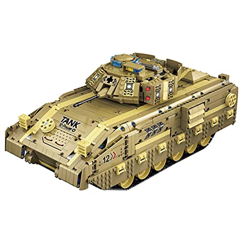 Technologie Tank Bausteine, 1763 Stück Tank Spielzeug Modell mit Motor Kit, Kompatibel mit LEGO Militärbausteinen - M2A2… – Bild 4