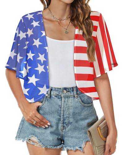 Image of ZNVGIRL Women Shrug Chiffon Cardigans Open Front Short Sleeve Bolero for Evening Dressy 2026
