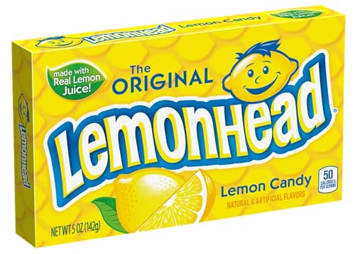 Lemonhead Hard Lemon Candy, 5 Oz Movie Theater Candy Box | The Original Red Hot Cinnamon Flavored Candy 5.5 Oz | Great for Holidays, Birthday party, Christmas Candy With Soko Smiles Pocket Candy Bag. - Thumbnail 2