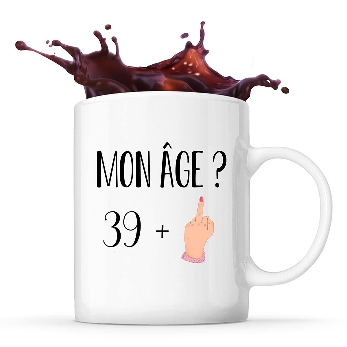 Planetee Mug anniversaire 40 ans | Tasse café humour sarcasme drôle pour cadeau original imprimé en France