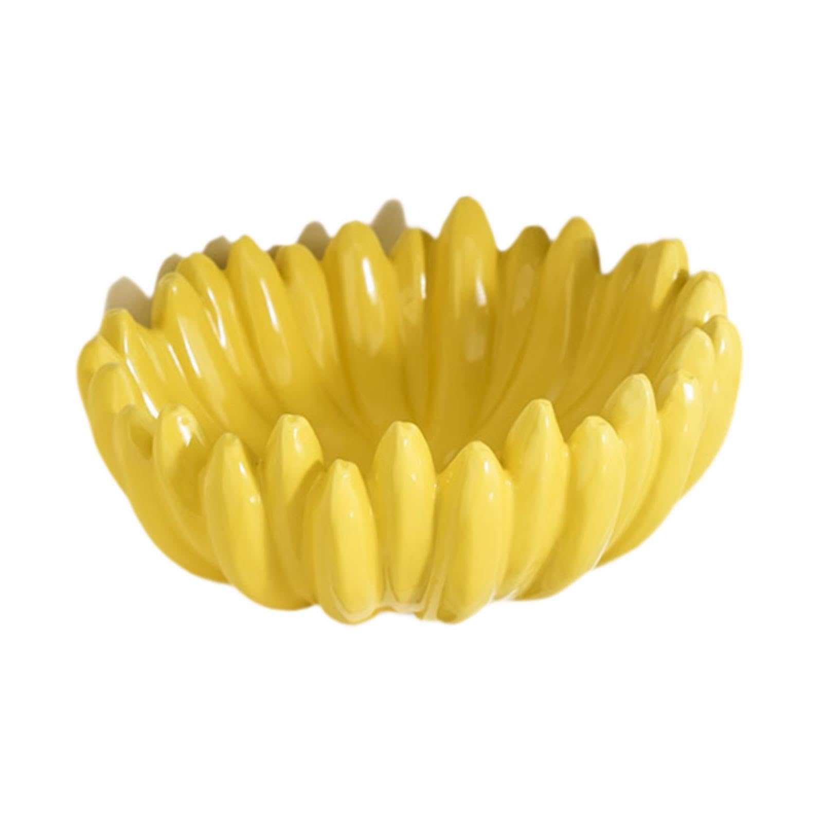 Ceramic Fruit Bowl Salad Bowl Banana Fruit Shaped Bowl Entryway Bowl for Kitchen Restaurant House Warming Gift