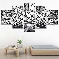 SIGNWIN 5 Panel Canvas Wall Art Solid Structures for Home Decorations Ready to Hang - 60