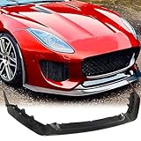 MCARCAR KIT Carbon Fiber Front Bumper Lip Fits for Jaguar F-Type Base Coupe Convertible 2018-2019 Factory Outlet CF Upper Chin Spoiler Splitter Protector
