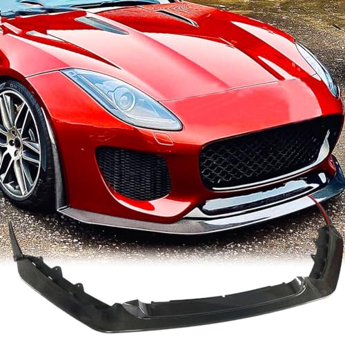MCARCAR KIT Carbon Fiber Front Bumper Lip Fits for Jaguar F-Type Base Coupe Convertible 2018-2019 Factory Outlet CF Upper Chin Spoiler Splitter Protector