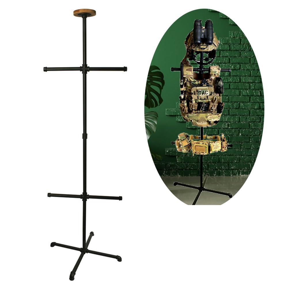WANLIAN Tactical Gear Stand - Tactical Vest Hanger for Police and Duty Gear Rack - Police Gear Rack-Securely Store and Display Your Tactical Vest