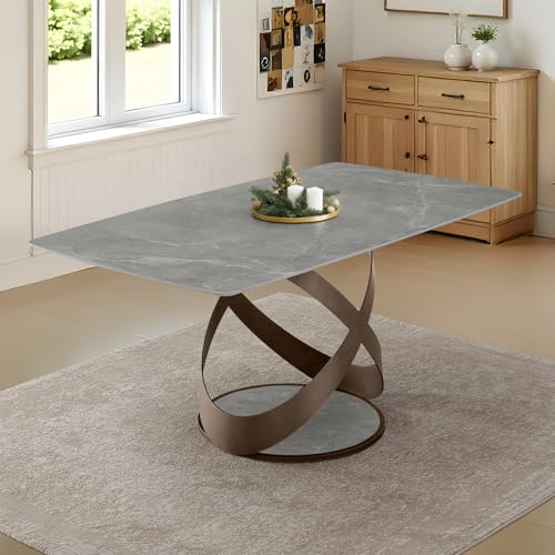 Image of Wakefit Mochi Dining Table - 6 Seater Marble Finish Top